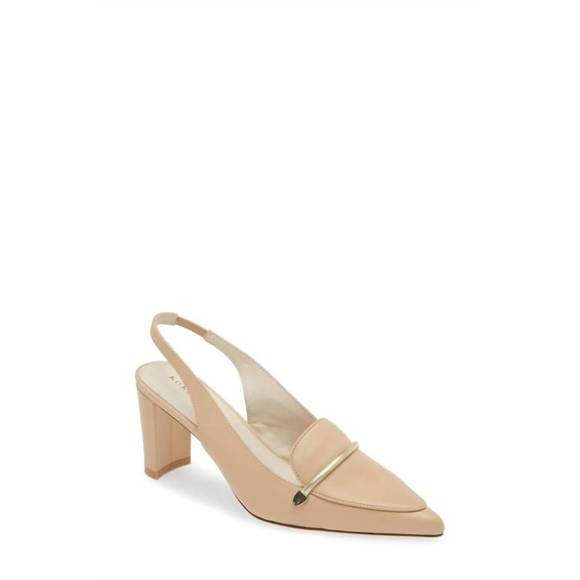 NEW KOKO + PALENKI women's parisa slingback pump heels in light fawn - Picture 1 of 4